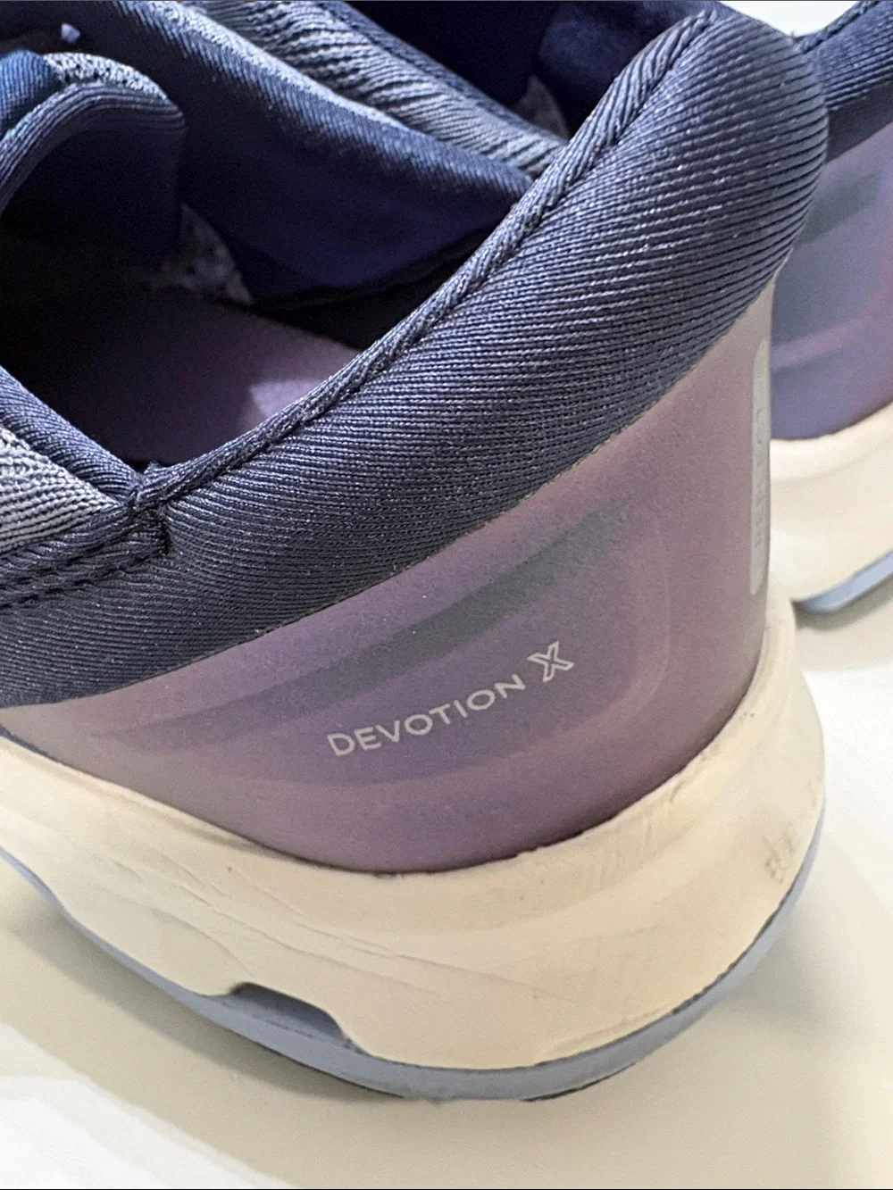 Ryka Navy and Lavender Devotion Women's Lace-Up Walk Sneakers